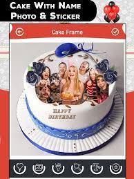 cake with name photo sticker app
