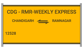 12528 Cdg Rmr Sf Exp Chandigarh To Ramnagar Train Number