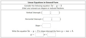 Solved Linear Equations In General