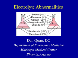 Ppt Electrolyte Abnormalities