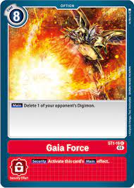 Gaia Force - ST1-16 (Alternate Art) - Starter Deck 07: Gallantmon - Digimon  Card Game