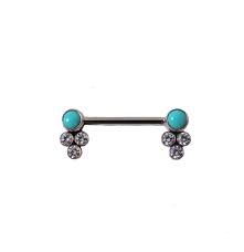 triplet barbell with turquoise and