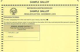 This means that, for offices within our coverage scope, a person's sample ballot results should include every. Northern Valley To Vote On Single Uncontested Race In Borough Election Ktna 88 9 Fm