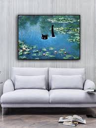 Water Lily Painting Canvas Artwork