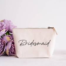 bridesmaid makeup cosmetic bag by
