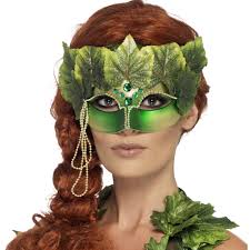 poison ivy eyemask womens green leaf