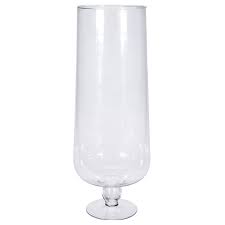 Tall Footed Clear Glass Vase Gajah Home