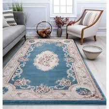 rugs america century aubusson blue 5 ft