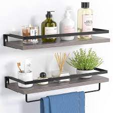 Grey Wood Decorative Wall Shelves