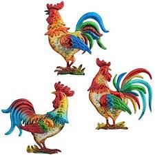 Metal Rooster Wall Art Decor Rooster