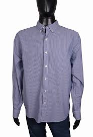 Details About Levis Mens Shirt Tailored Cotton Stripes Blue Size L