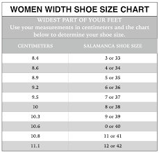 shoe width measurement chart