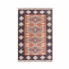 multicolor clic wool jute kilim