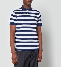 striped cotton piqué polo shirt