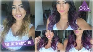 how i got my hair purple ombre hair