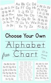 Choose Your Own Alphabet Chart Printable Alphabet Charts