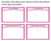 Idiom worksheets for learning and practising idioms themed around different topics. Idioms Worksheets