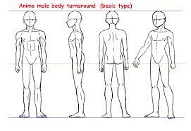 How to draw anime head and face male character. Anime Male Body Turnaround By Yumezaka On Deviantart