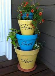 Stacked Flower Pots