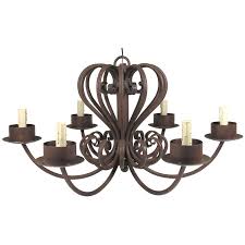 Large Wrought Iron Chandelier 6 Armed