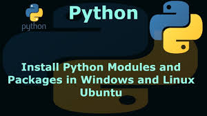 install python modules and packages