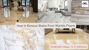 how to remove stains from marble floors