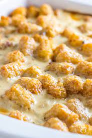 Tater Tot Casserole Made With Cream Of Mushroom Soup gambar png