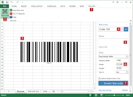 barcode excel add in tbarcode office
