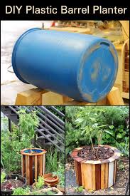 Diy Plastic Barrel Planter Beautiful