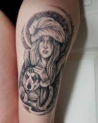 My Norse goddess Skaði. Done by Lucky Lucy from Medemblik the Netherlands.  | Greek tattoos, Goddess tattoo, Norse tattoo