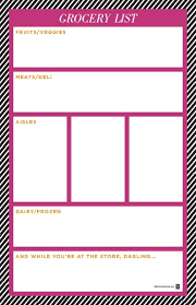 Cute Free Printable Shopping List Split Into Categories Cool