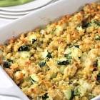 zucchini chicken casserole with croutons