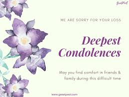 condolence message exles finding