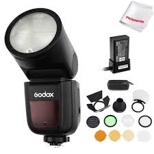 October 16, 2018 october 16, 2018 • rt. Godox V1 F Flash With Ak R1 Kit For Fuji 2 4g Ttl Round Head Speedlight 1 8000 Hss 480 Power Shots 1 5s Recycle Time 2600mah Battery 10 Level Led Modeling Lamp W Pergear Color Filter Kit