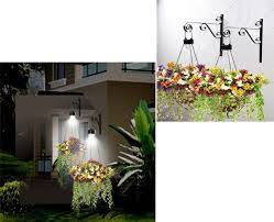 Hanging Baskets With Solar Lights