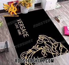 versace love home rug carpet black and