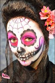 fast sugar skull airbrush makeup with