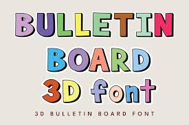 threed bulletin board font