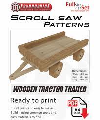 tractor trailer wooden toy plans kayu