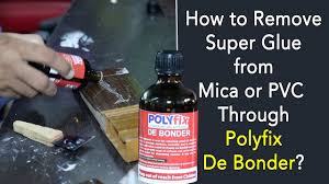 how to remove superglue from mica pvc
