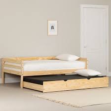 solid wood daybed with trundle bed
