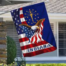 Indiana Eagle House Flag Garden Flag