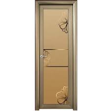 Aluminium Hinged Bathroom Door Golden