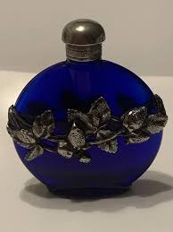 Vintage Cobalt Blue Perfume Bottle