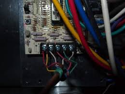 When the relay is energized, that line with the arrowhead, moves to terminal 87, that circuit carries voltage to ac compressor. York Hvac Control Board Thermostat Ac Wiring Connection Doityourself Com Community Forums