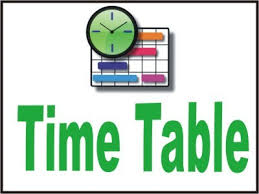Image result for TIME TABLE