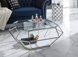 Coffee Table With Tempered Clear Glass