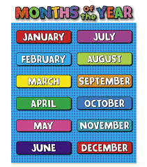 Busy Kids Learning Large Classroom Chart Months Of The Year