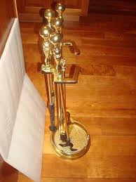 Shiney Brass Plated Fireplace Tool