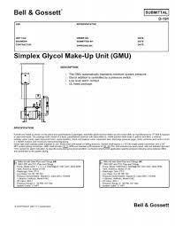 bell gossett simplex glycol make up